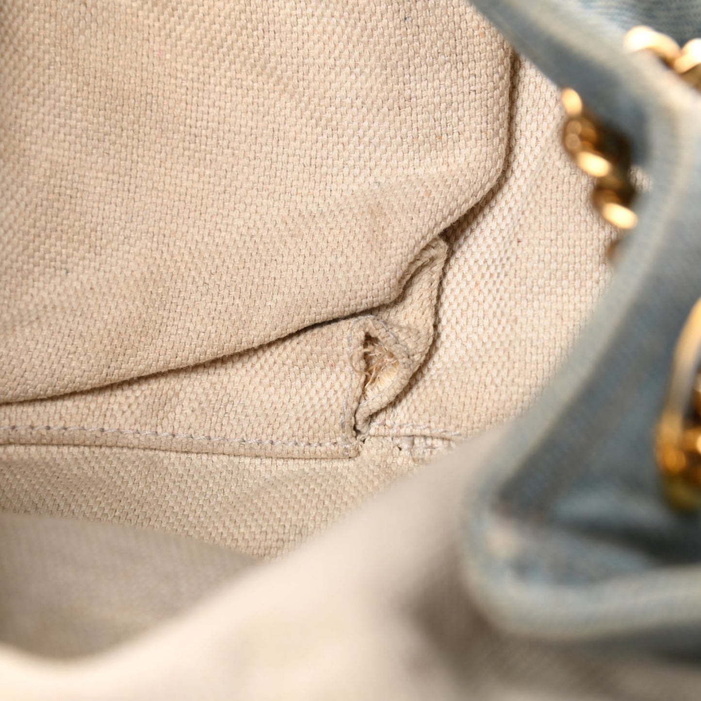 Denim Medium Soho Chain Shoulder Bag Blue