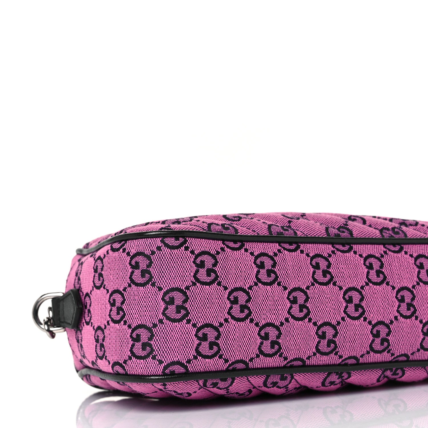 Gucci Monogram Multicolor Matelasse Diagonal Small GG Marmont Chain Shoulder Bag Pink Blue 7 of 8