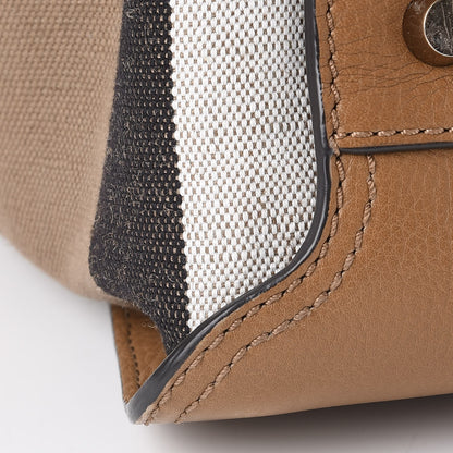 Burberry Mega Check Grained Calfskin Medium Harcourt Satchel Saddle Brown 12 of 15
