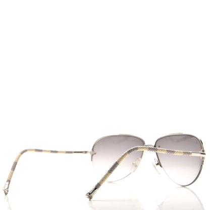 Louis Vuitton Damier Azur Petite Viola Pilote Aviator Sunglasses Z0570U 4 of 8