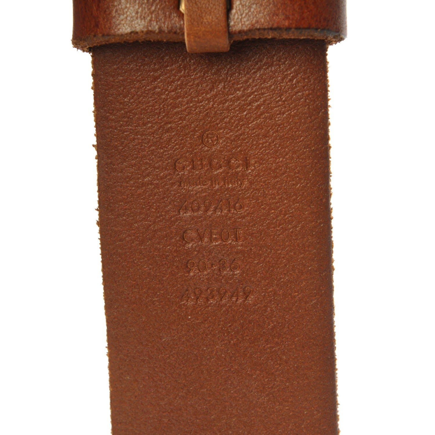 Gucci Faded Calfskin Double G 40mm Belt 90 36 Cuir 5 of 8