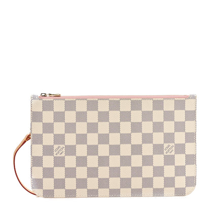 Louis Vuitton Damier Azur Neverfull MM GM Pochette Rose Ballerine 1 of 7