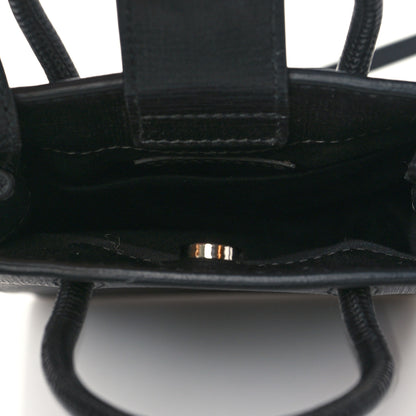 Balenciaga Squared Calfskin Logo Shopping Phone Holder Bag Black 5 of 9