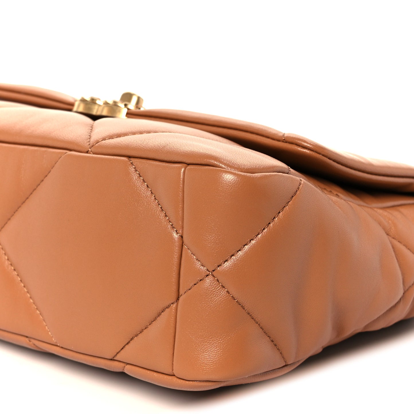 Lambskin Quilted Medium Chanel 19 Flap Brown