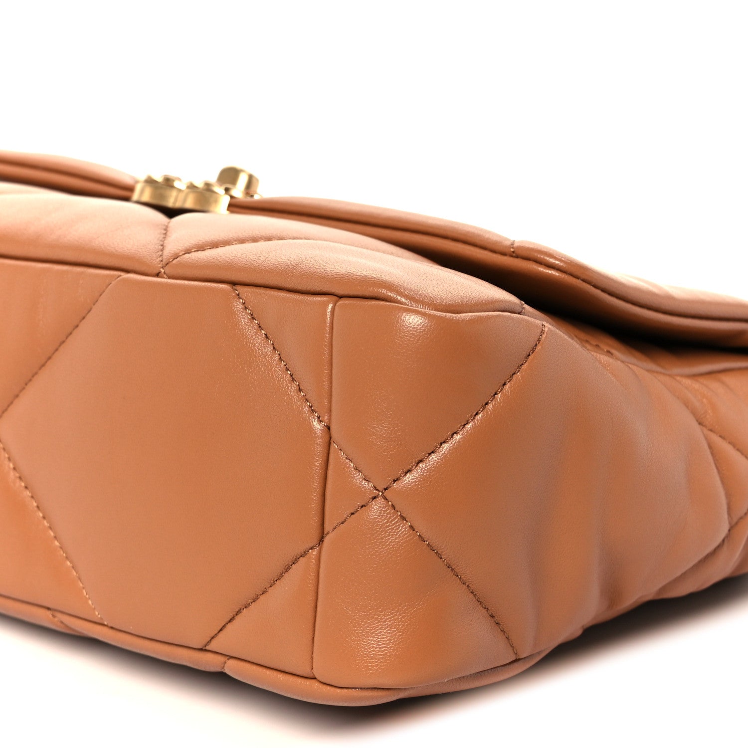 Chanel Lambskin Quilted Medium Chanel 19 Flap Brown 10 of 11