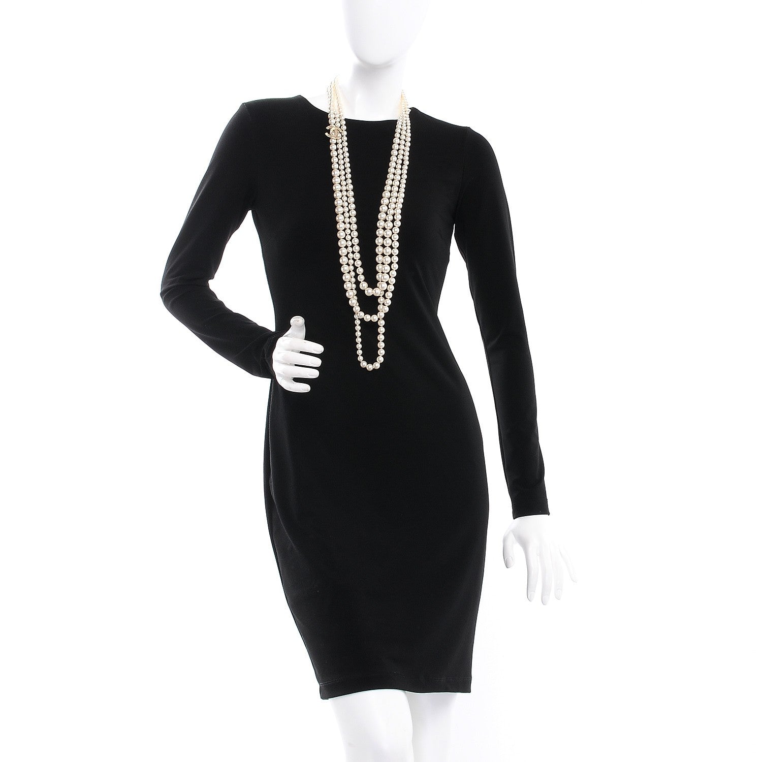 Chanel Graduated Pearl CC Long Necklace Light Gold 2 of 6