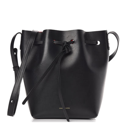 Mansur Gavriel Vegetable Tanned Calfskin Mini Bucket Bag Black Flamma 1 of 21