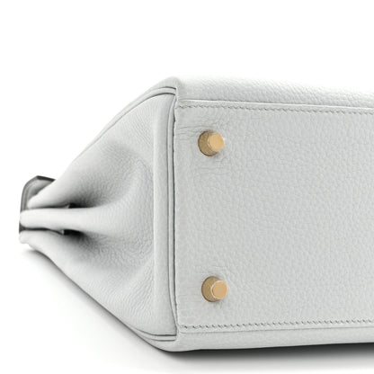 Hermes Taurillon Clemence Kelly Retourne 28 Bleu Pale 9 of 11