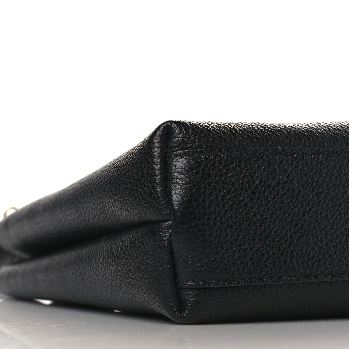 Tumbled Calfskin Gancini Mini Bag Black