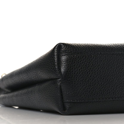 Salvatore Ferragamo Tumbled Calfskin Gancini Mini Bag Black 7 of 8