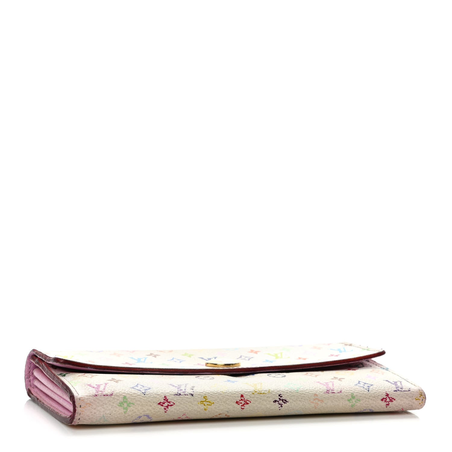 Louis Vuitton Monogram Multicolor Sarah Wallet White Litchi 4 of 21
