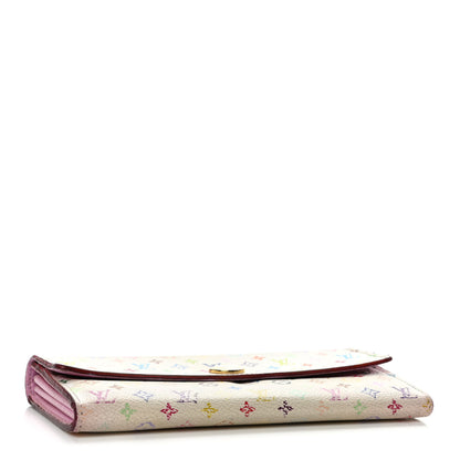Louis Vuitton Monogram Multicolor Sarah Wallet White Litchi 4 of 21