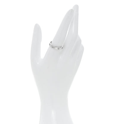 Cartier 18K White Gold 8 Diamond 4mm Wedding Band LOVE Ring 59 8.75 2 of 4