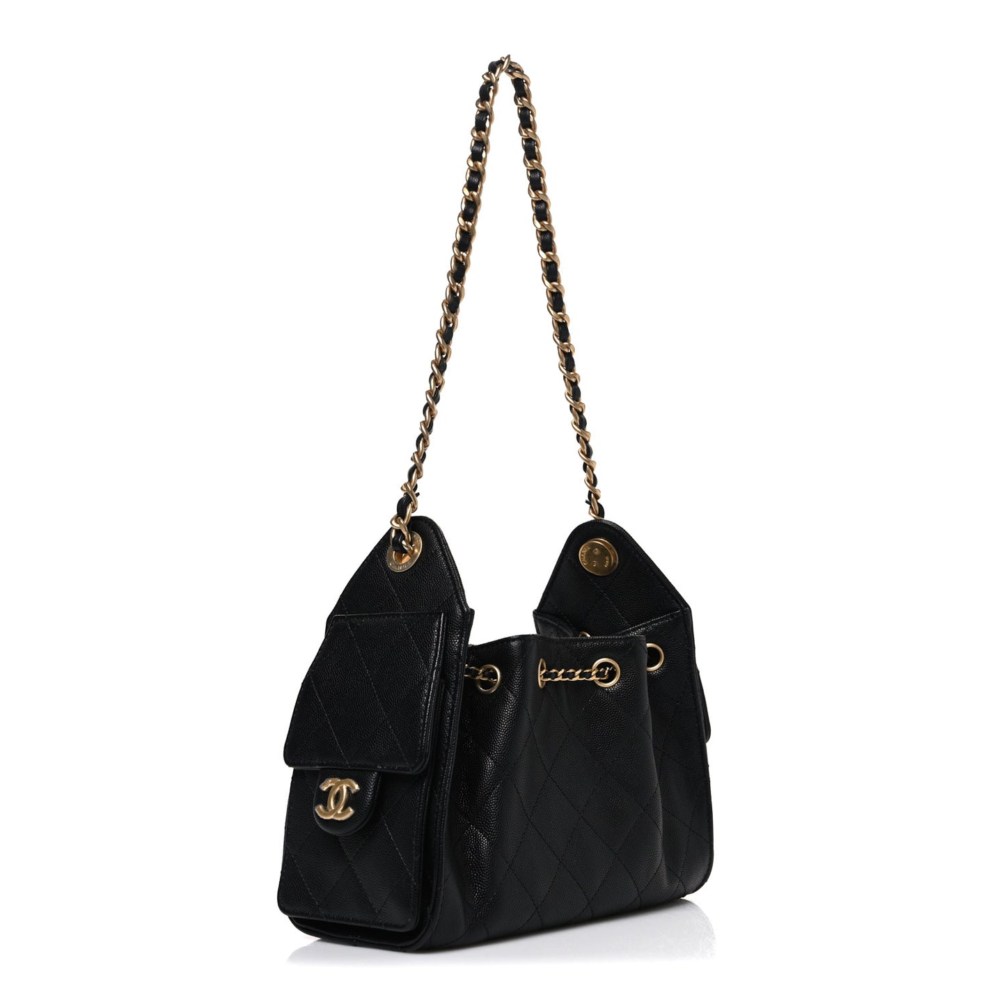 Caviar Quilted Mini Chanel 25 Handbag Black