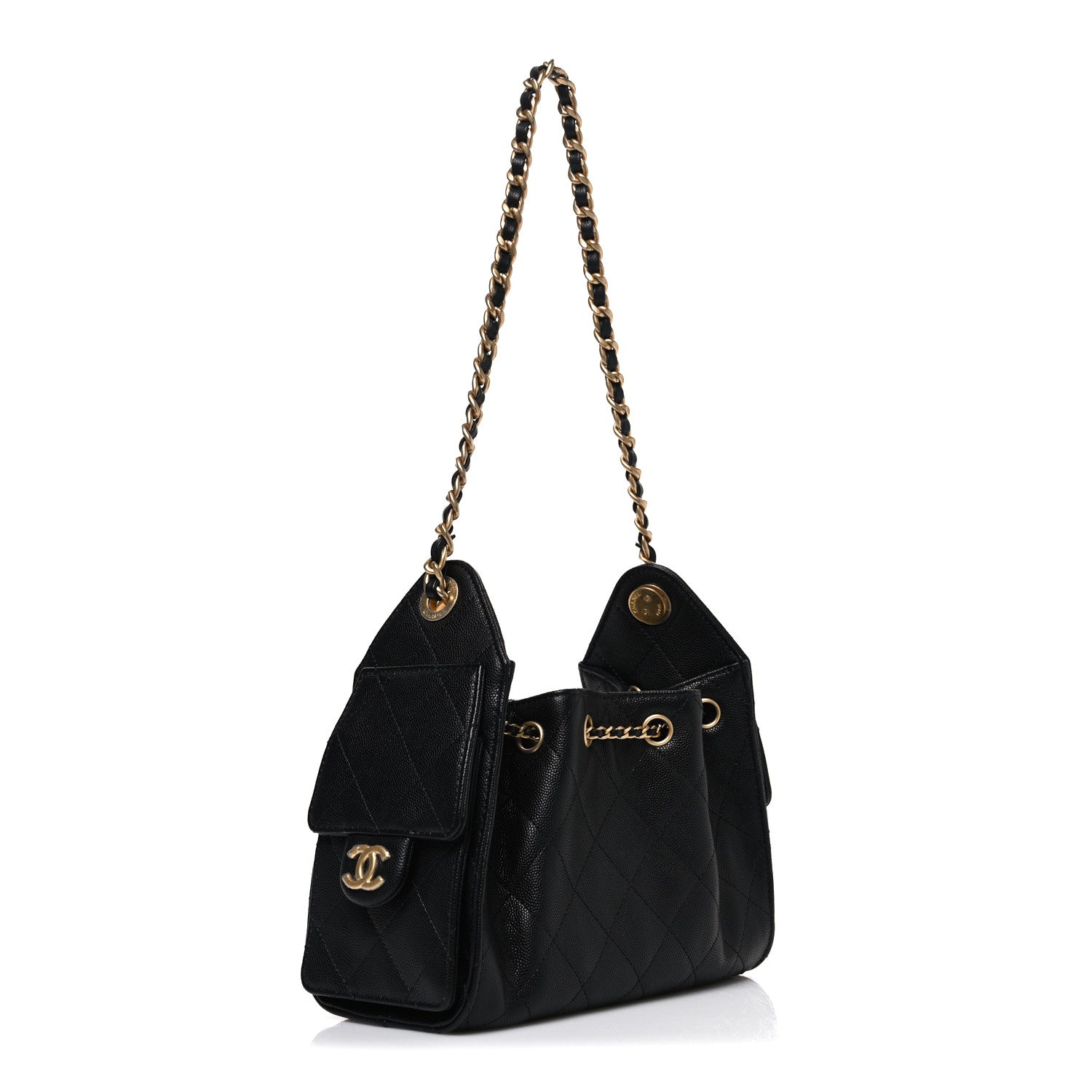 Chanel Caviar Quilted Mini Chanel 25 Handbag Black 3 of 11