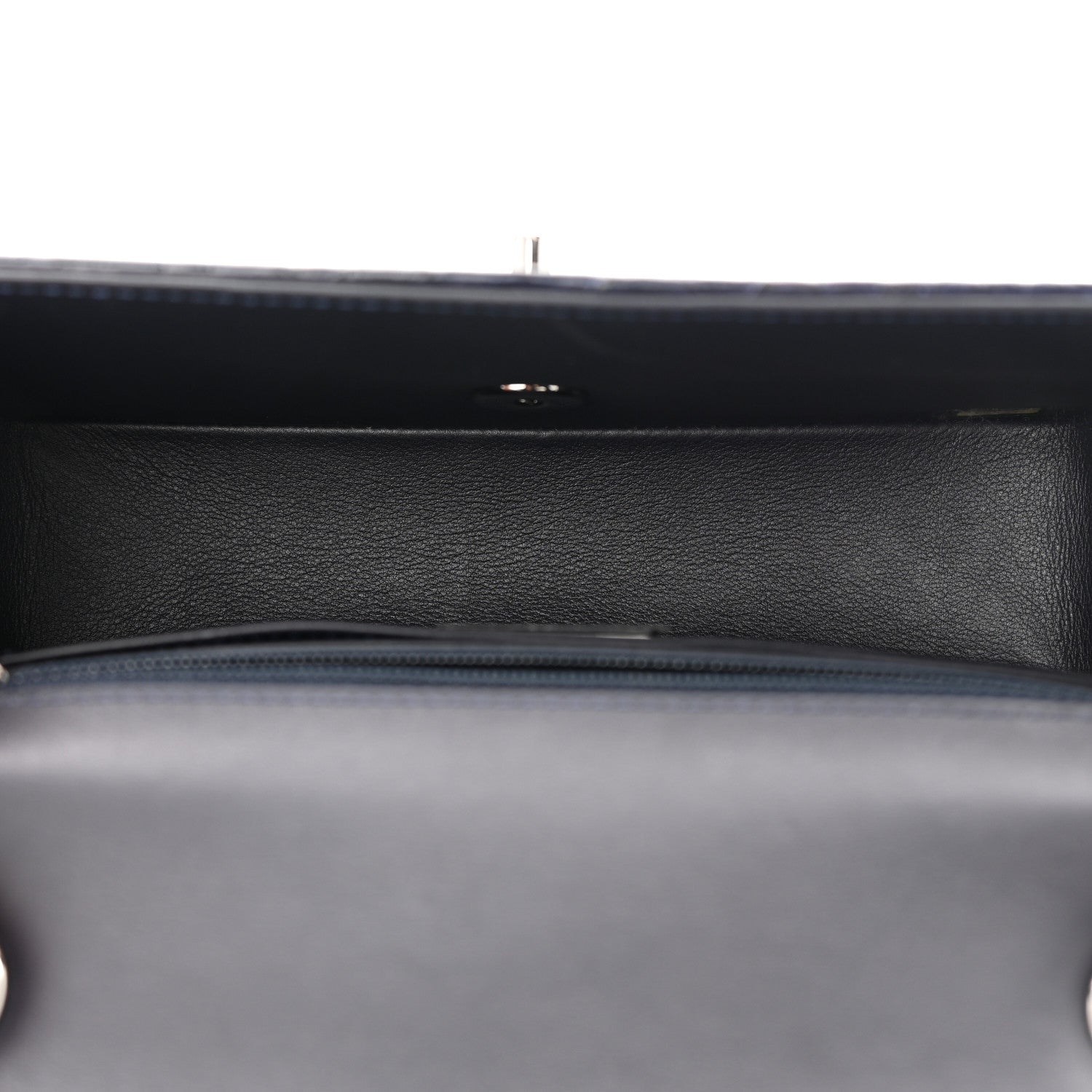 Chanel Snakeskin Mini Rectangular Flap Navy Blue 5 of 12