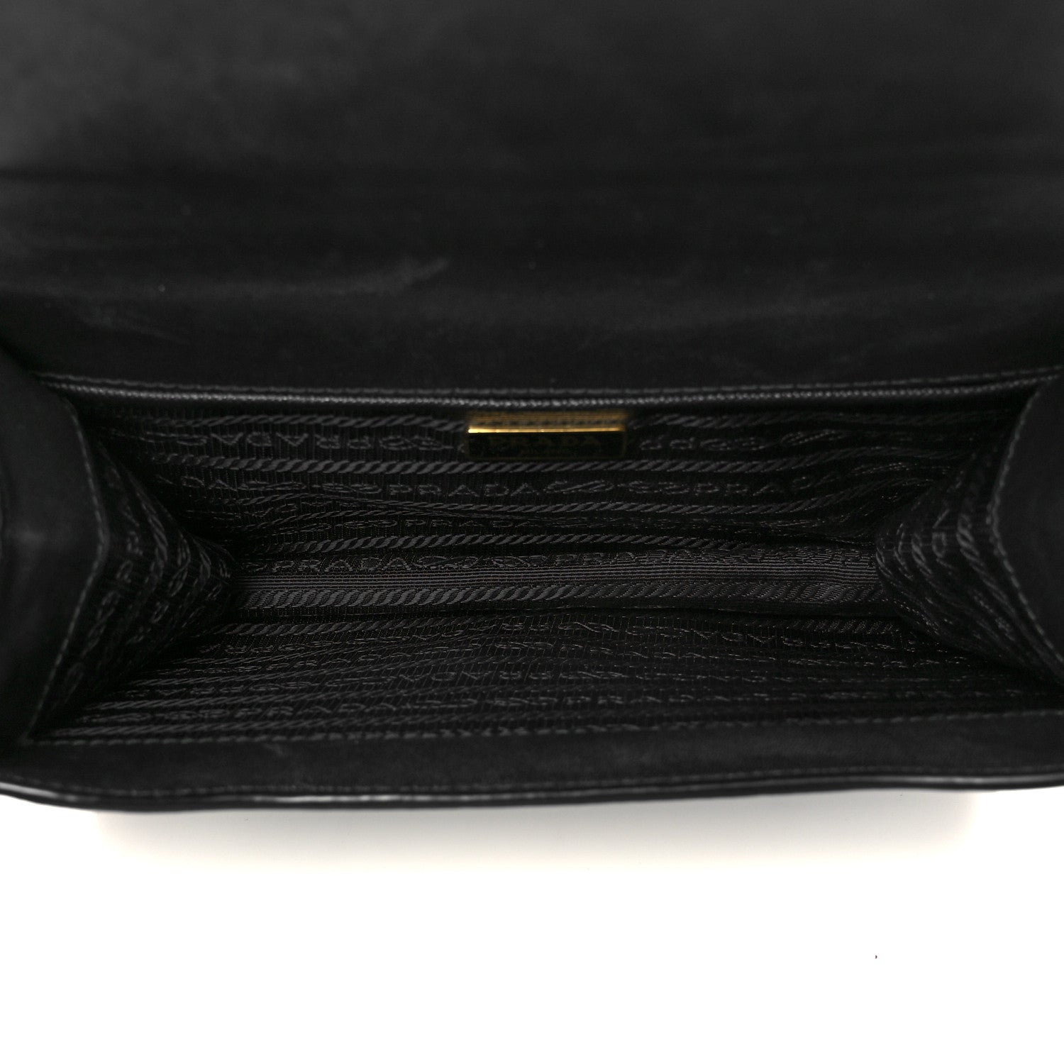 Prada Saffiano Chain Shoulder Bag Black 5 of 9