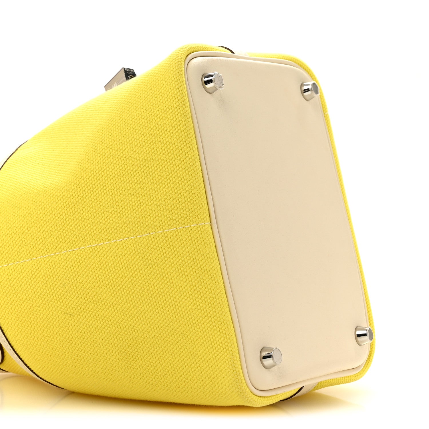 Hermes Toile Goeland Swift Cargo Picotin Lock 18 Jaune Citron Nata 9 of 11