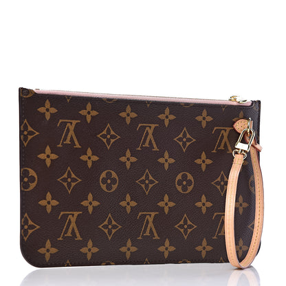 Louis Vuitton Monogram Neverfull MM GM Pochette Rose Ballerine 3 of 9