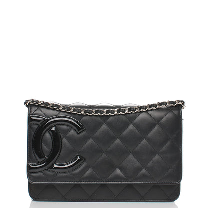 Chanel Calfskin Quilted Cambon Wallet On Chain WOC Black 1 of 9