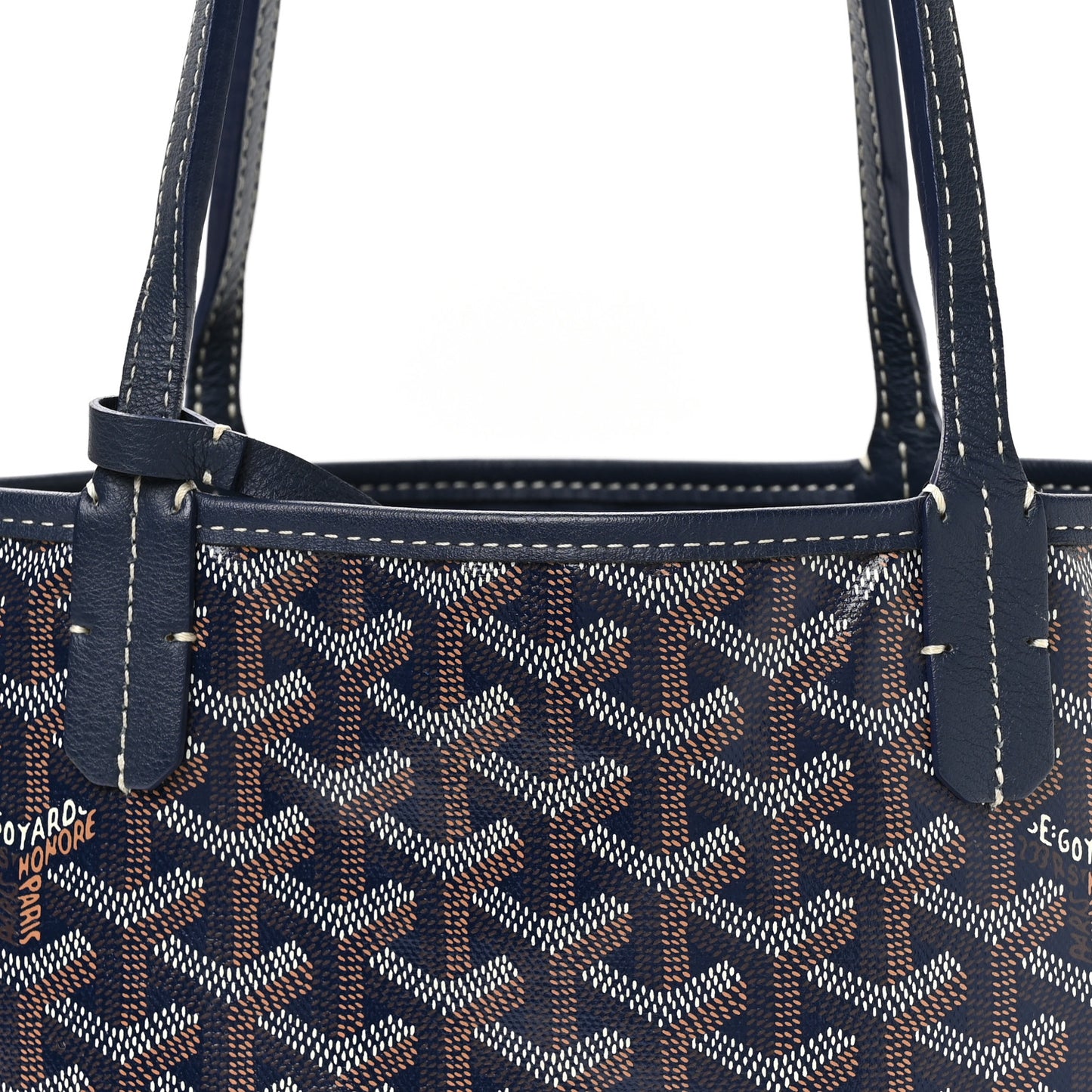 Goyardine Reversible Mini Anjou Navy