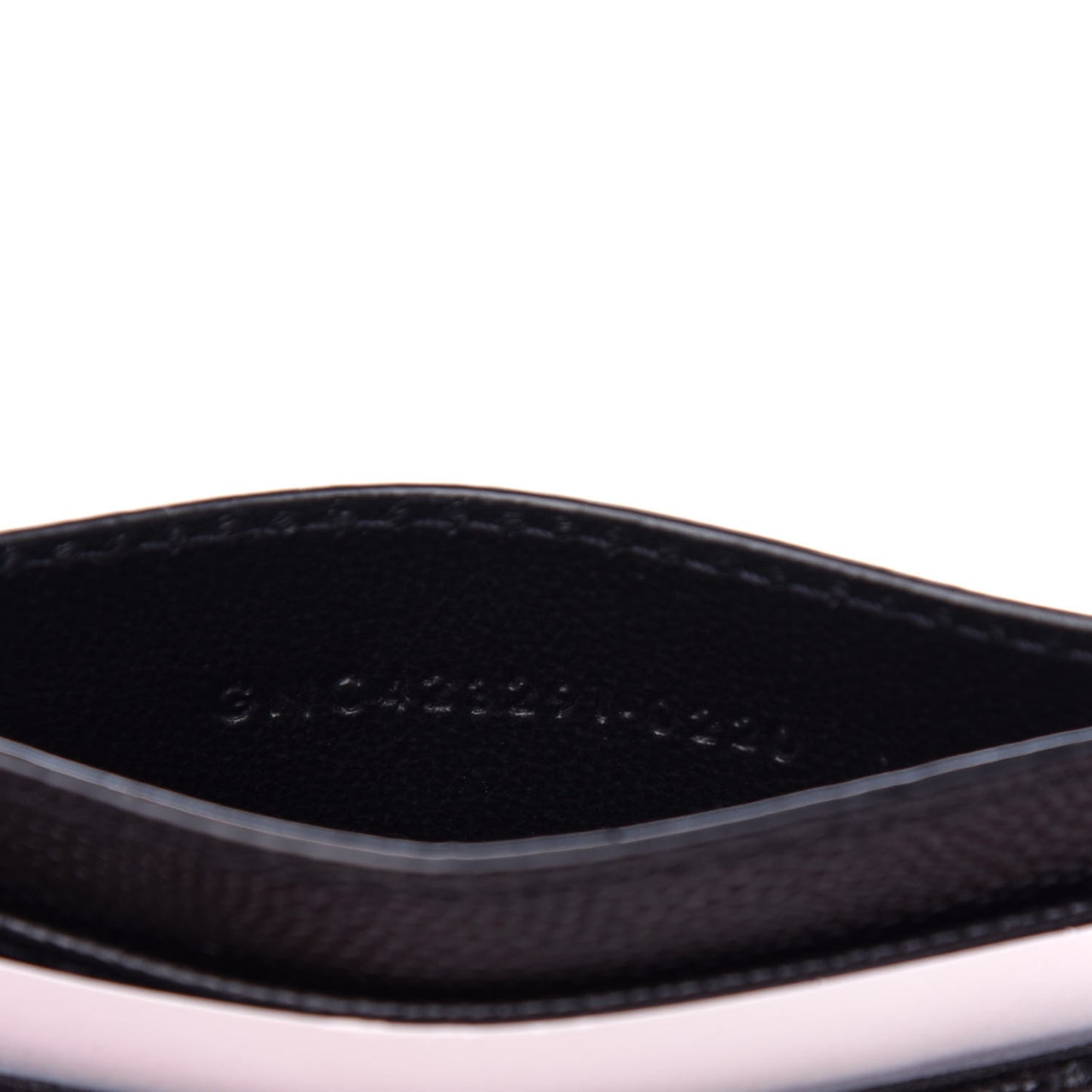 Grain De Poudre Matelasse Chevron Monogram Credit Card Case Black