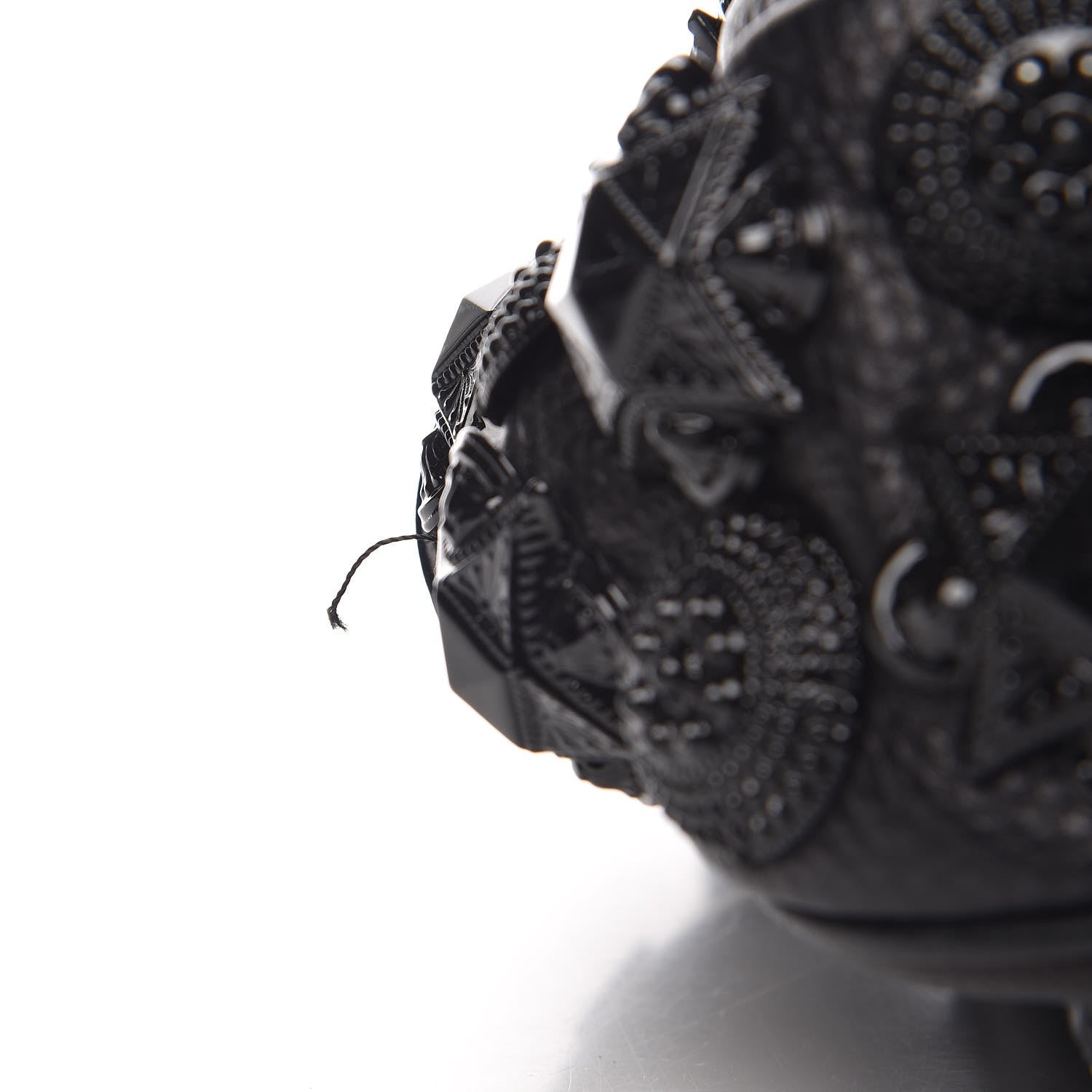 Burberry Calfskin Mason Warrior Studded Hobo Black 10 of 13