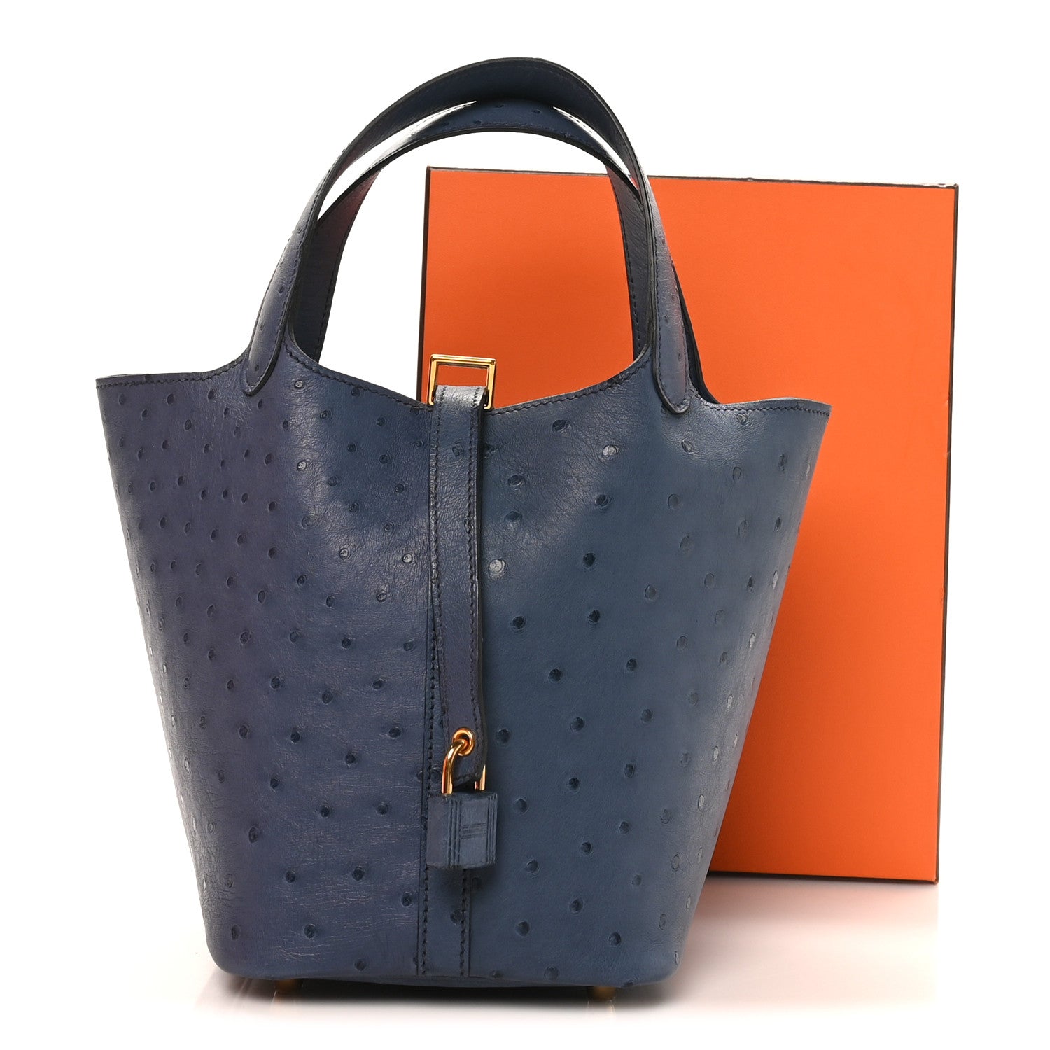 Hermes Ostrich Picotin Lock 18 Bleu Roi 14 of 14
