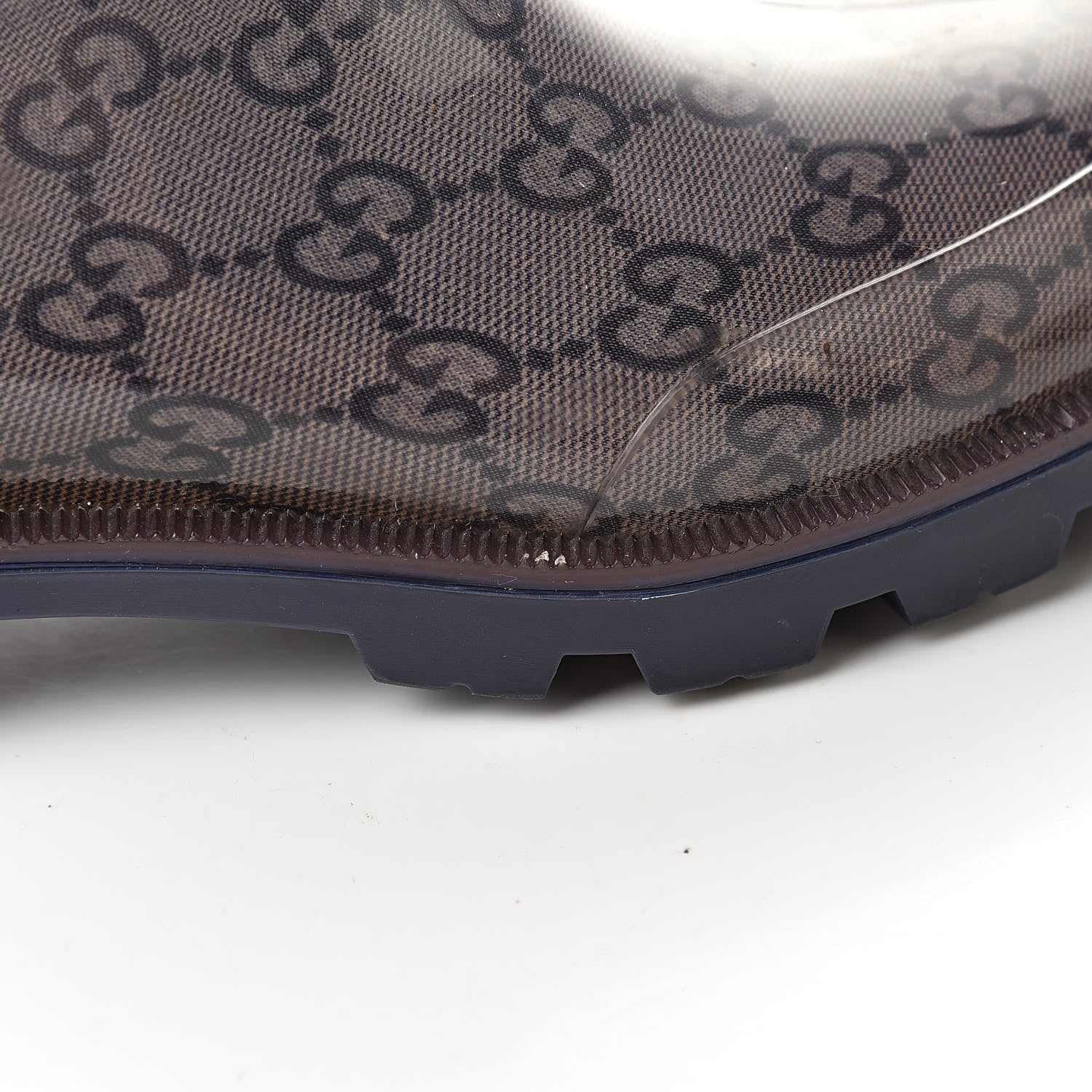 Gucci Rubber Monogram Rain Boots 37 Transparent Blue 14 of 18