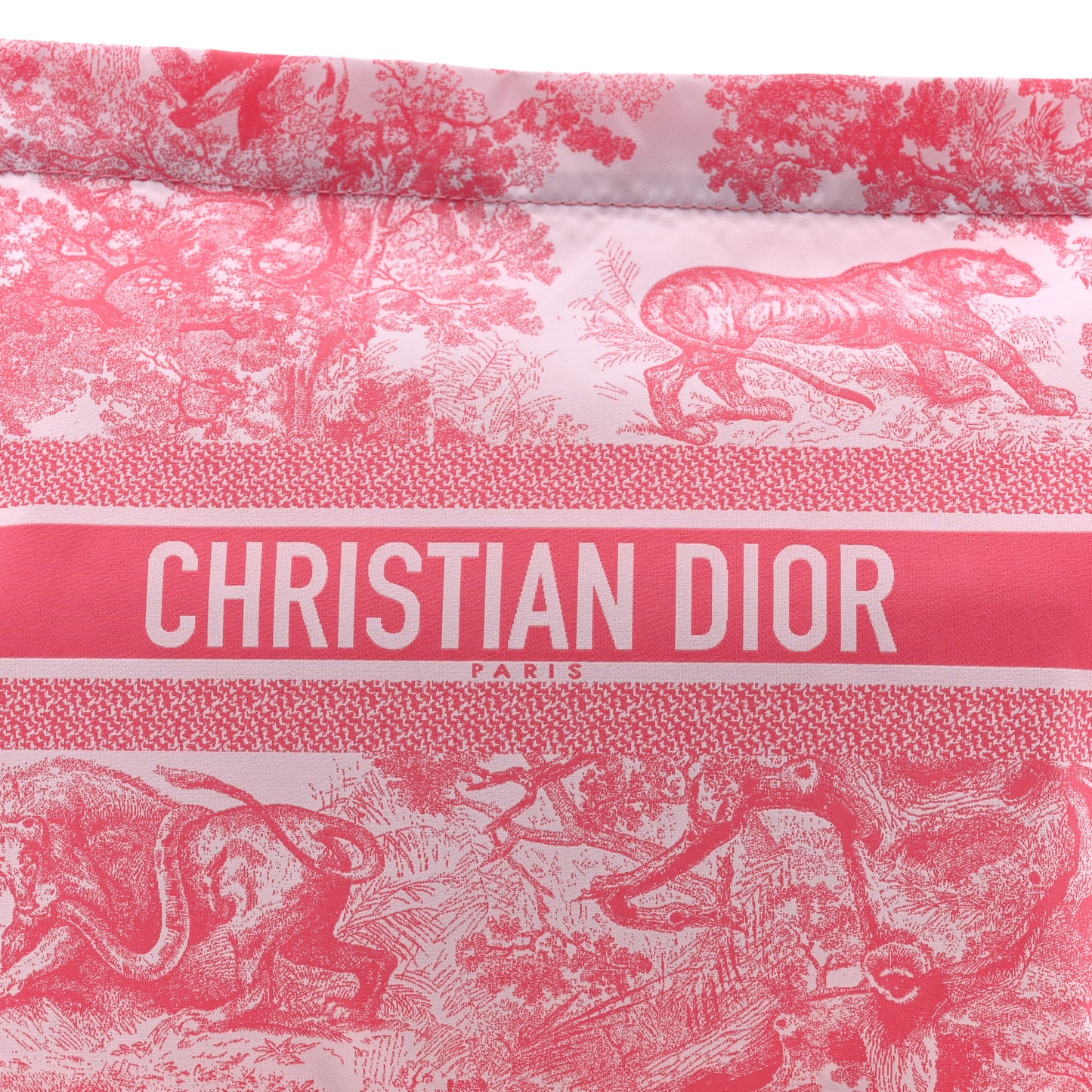 Canvas Toile De Jouy Diortravel Zipped Pouch Pink