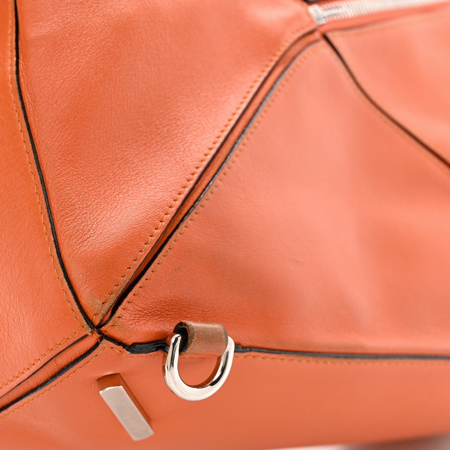 Loewe Calfskin Medium Puzzle Bag Orange 20 of 22