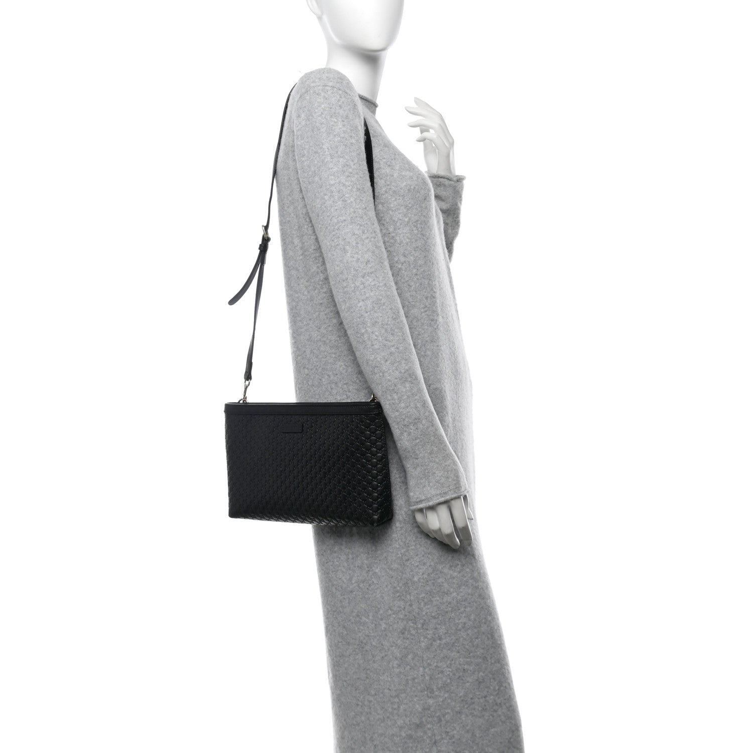 Gucci Microguccissima Flat Crossbody Black 2 of 12