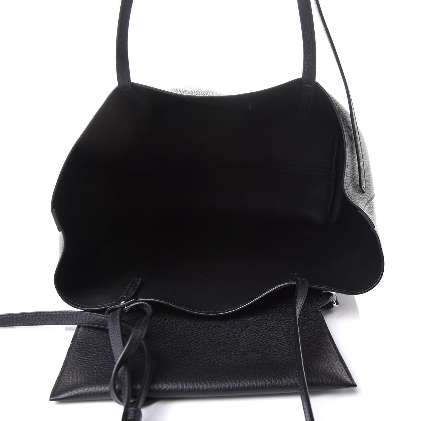 Vitello Daino Etiquette Shopping Bag Black