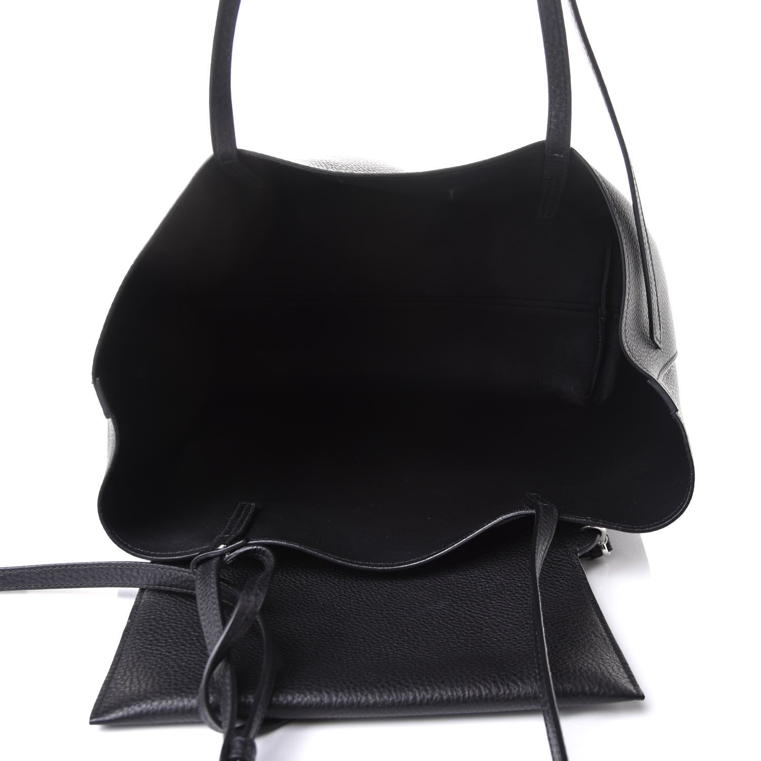 Prada Vitello Daino Etiquette Shopping Bag Black 5 of 12