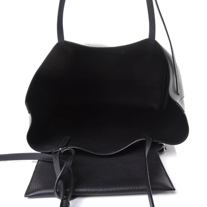 Prada Vitello Daino Etiquette Shopping Bag Black 5 of 12