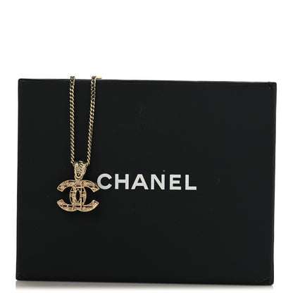 Chanel Tweed Effect CC Necklace Gold 5 of 5