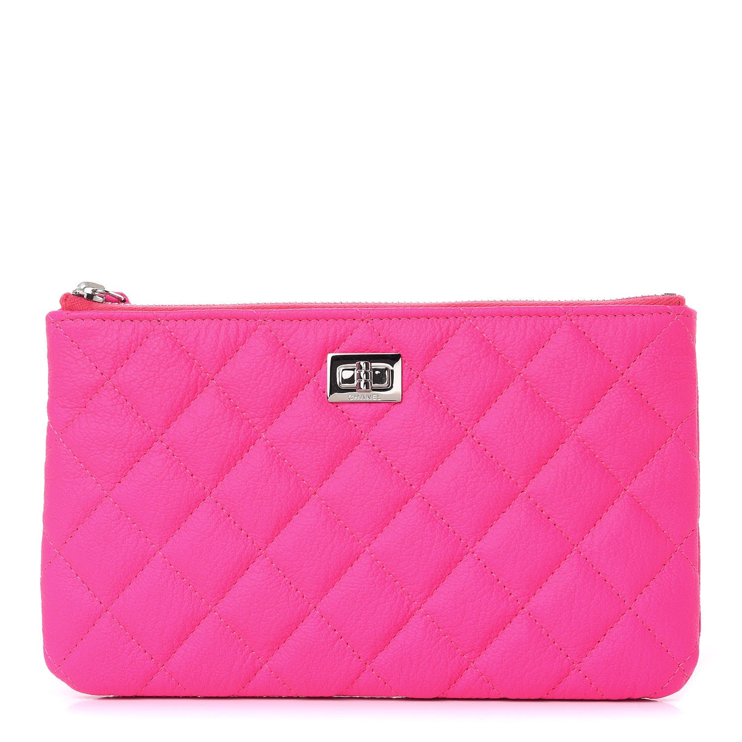 Chanel Goatskin Quilted Medium Reissue Cosmetic Case Pink 1 of 8