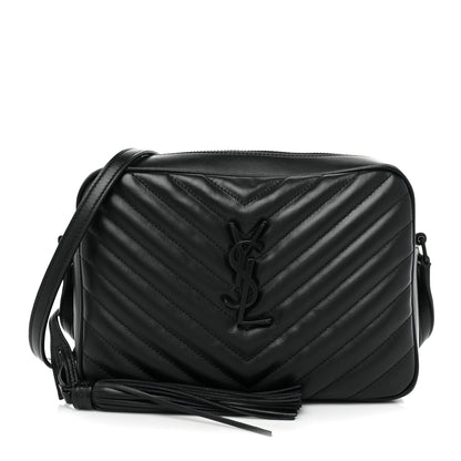 Saint Laurent Calfskin Matelasse Monogram Monochrome Lou Camera Bag Black 1 of 8