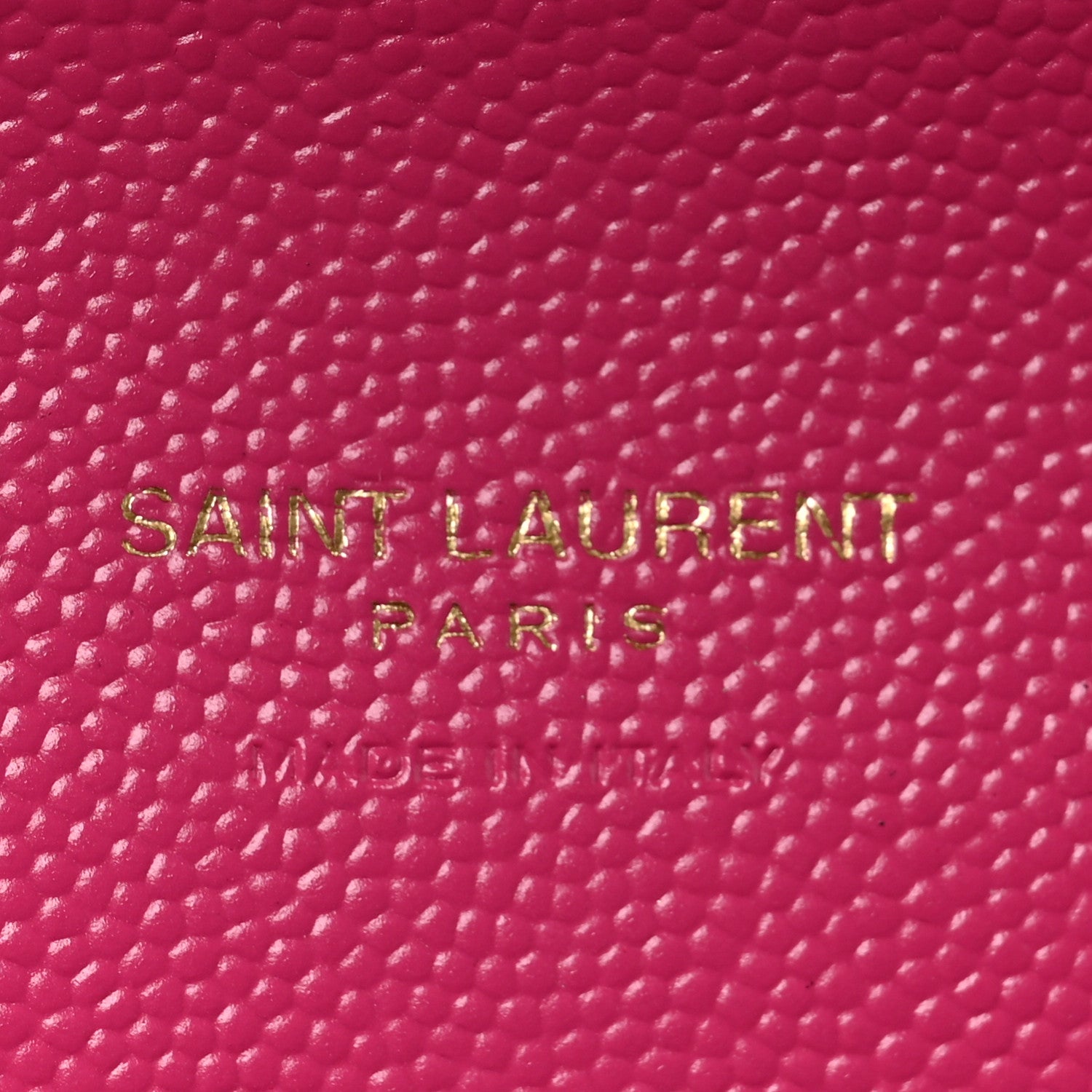 Saint Laurent Grain De Poudre Matelasse Chevron Monogram Envelope Clutch Fuxia Couture 6 of 9