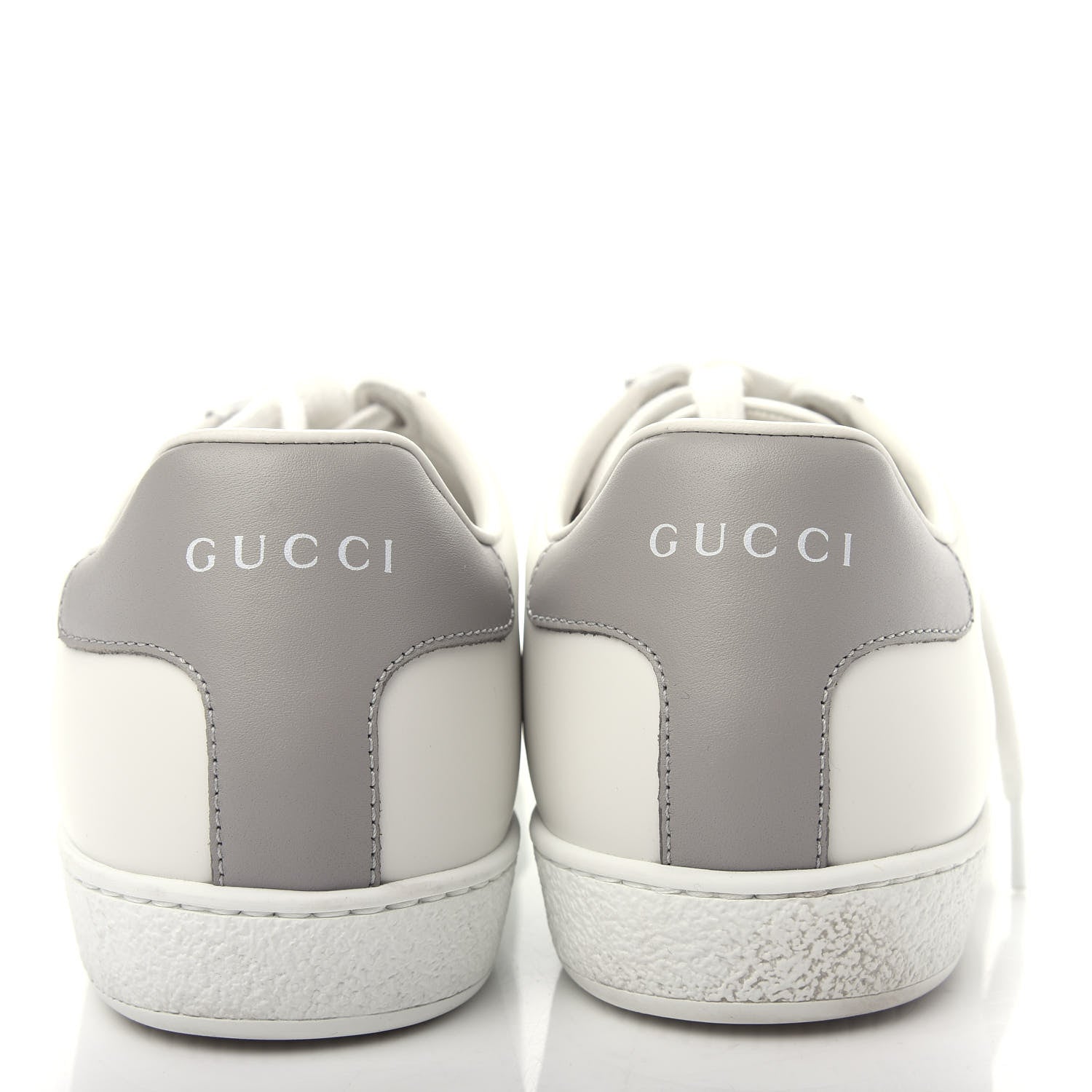 Gucci Calfskin Interlocking G Perforated Womens Ace Sneakers 39 White Grey Sky 7 of 11