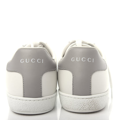 Gucci Calfskin Interlocking G Perforated Womens Ace Sneakers 39 White Grey Sky 7 of 11