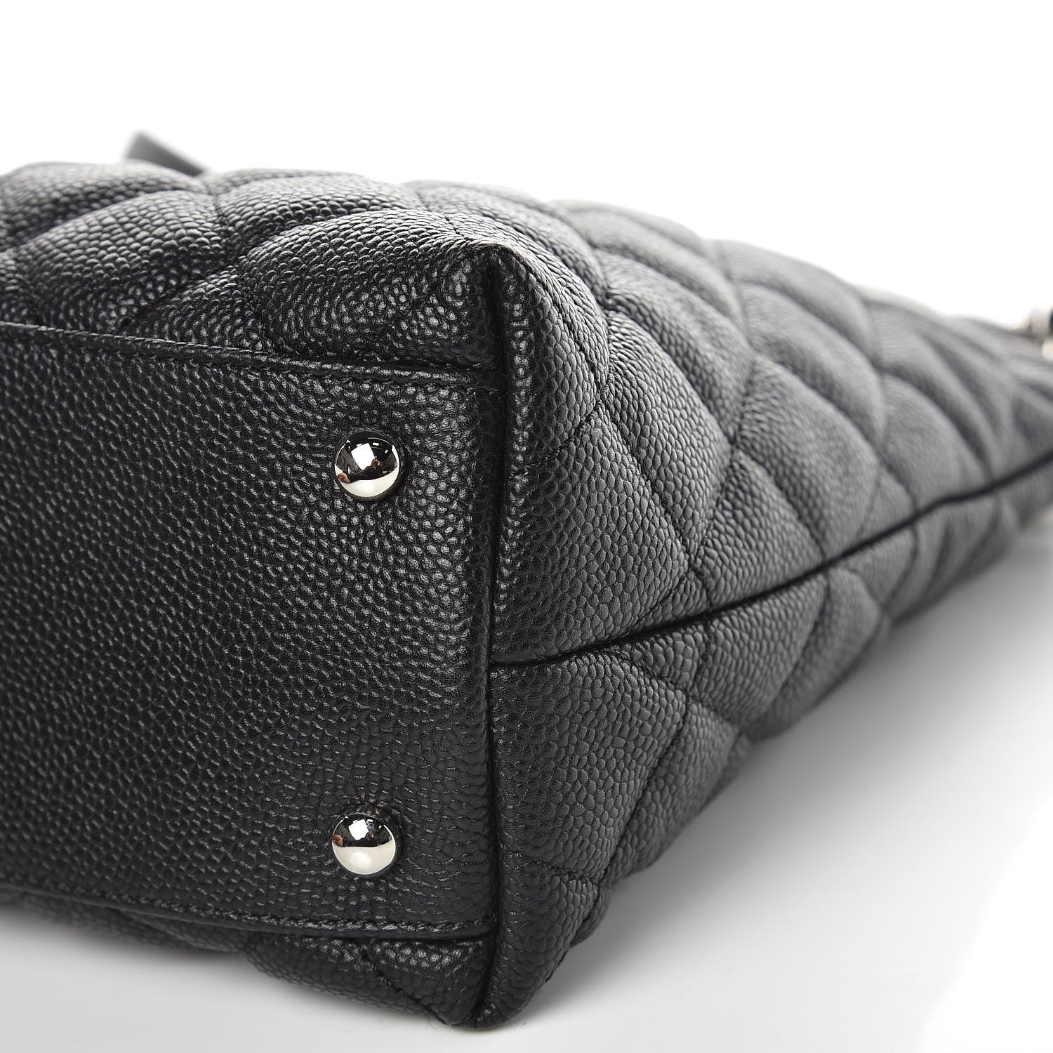Chanel Caviar Quilted CC Shopping Tote Black 9 of 10