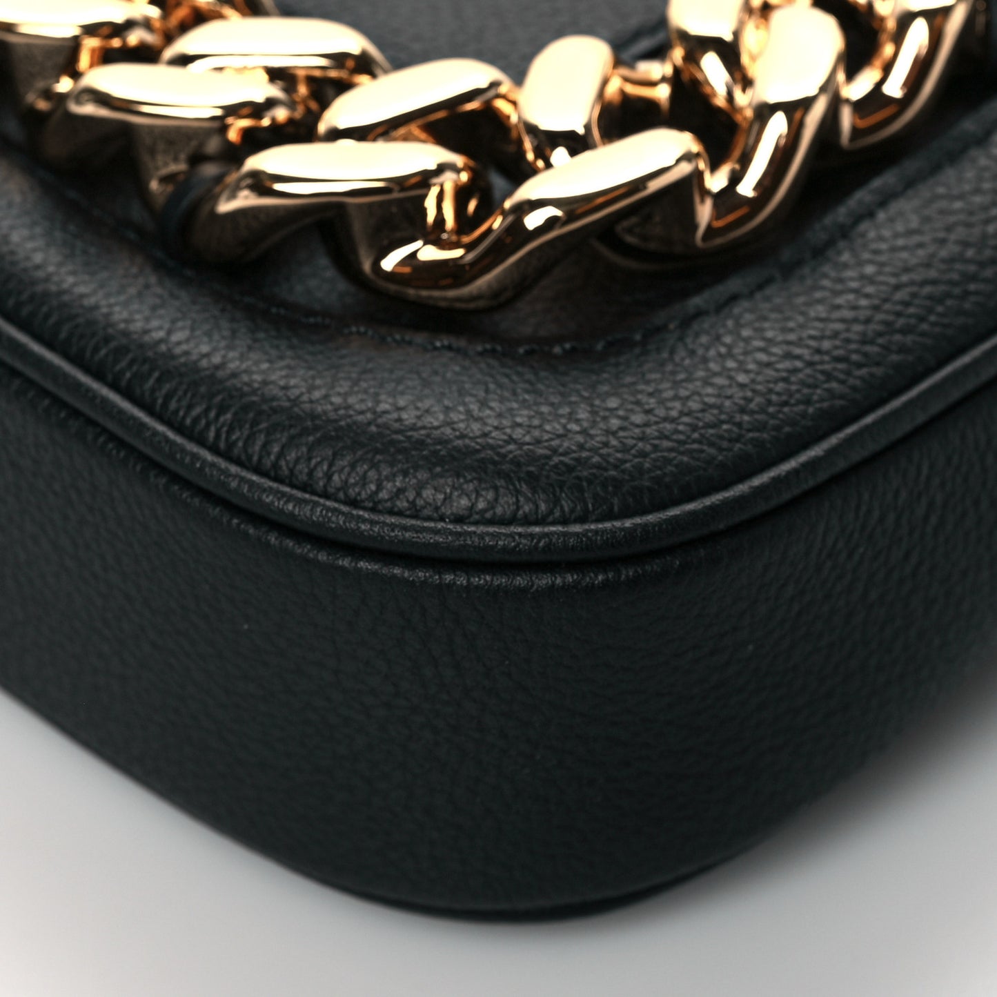 Calfskin La Medusa Small Chain Hobo Bag Black