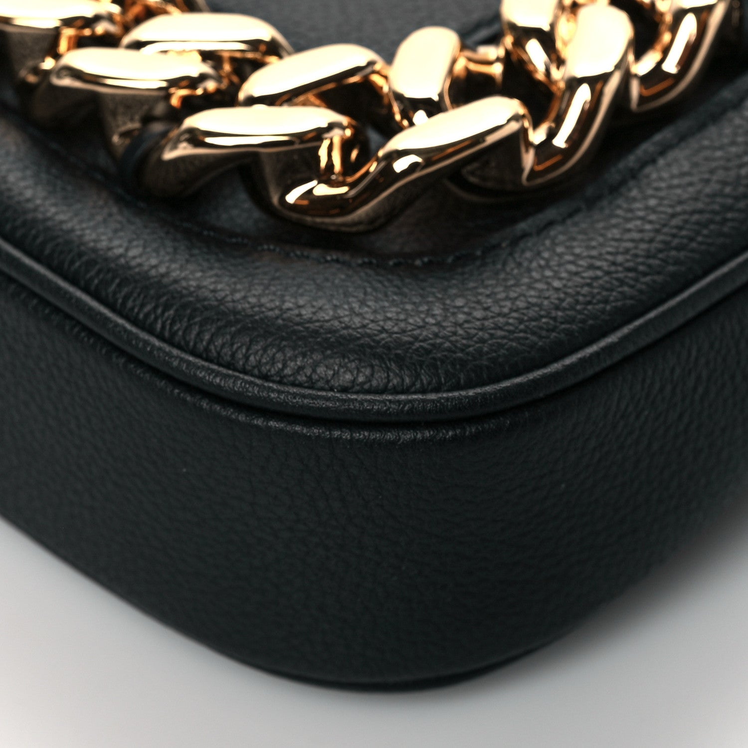 Versace Calfskin La Medusa Small Chain Hobo Bag Black 9 of 9