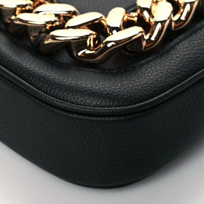 Versace Calfskin La Medusa Small Chain Hobo Bag Black 9 of 9