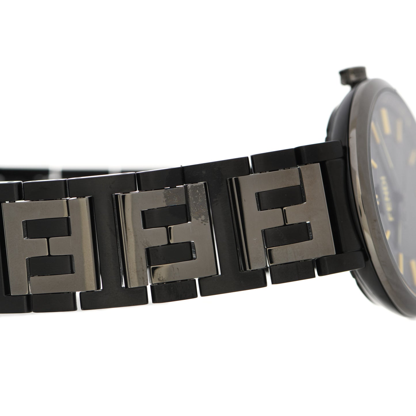 Stainless Steel 39mm Forever Fendi Quartz Watch Black