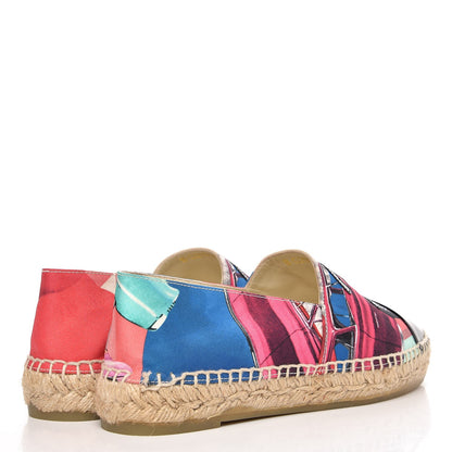 Chanel Crepe Patent CC Espadrilles 37 Multicolor Black 4 of 11