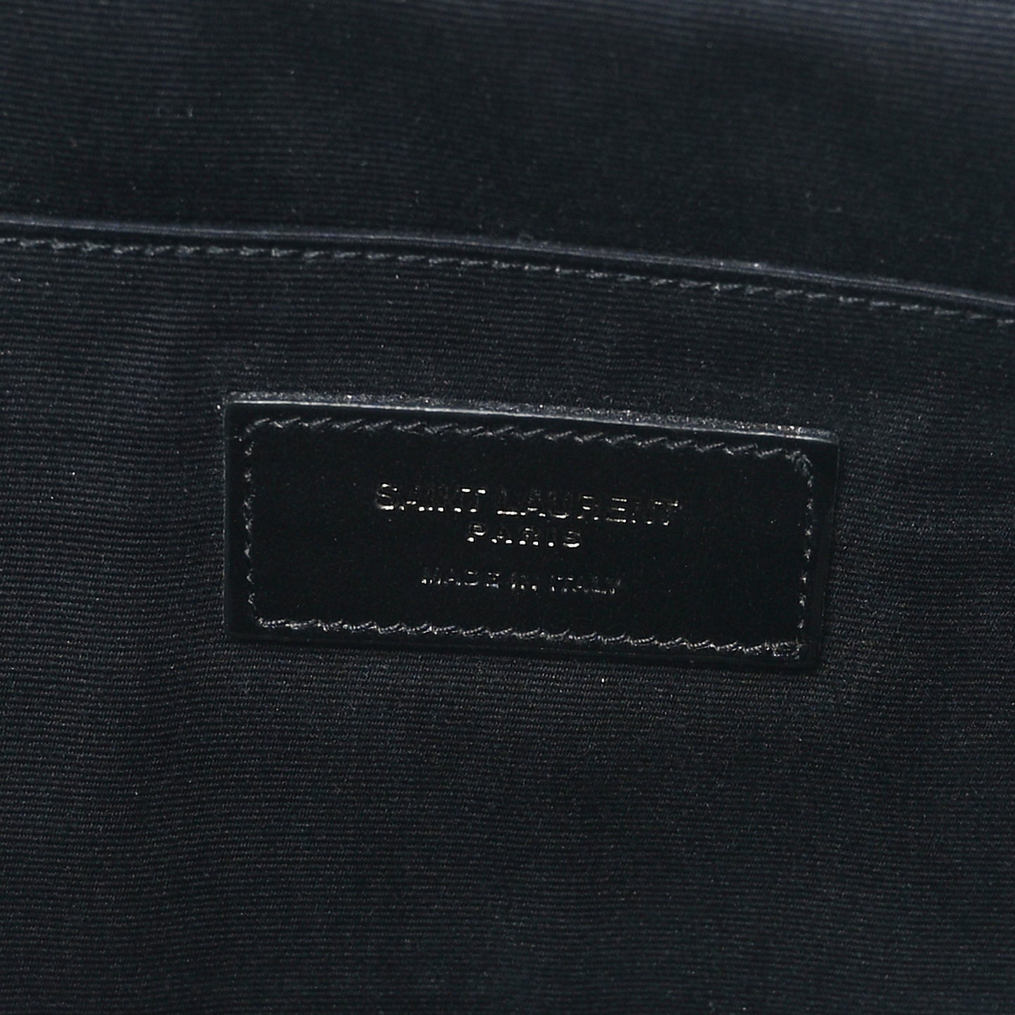 Calfskin Crocodile Embossed Monogram Zipped Pouch Black