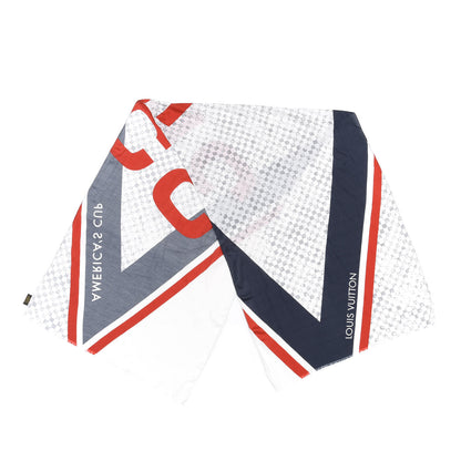 Louis Vuitton Cashmere Silk Damier Azur Stole 4 of 4