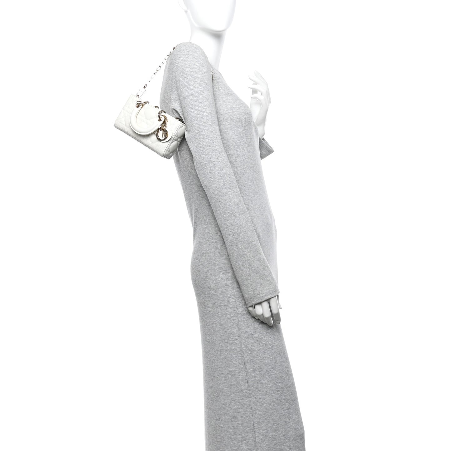 Lambskin Cannage Micro Lady D-Joy Latte